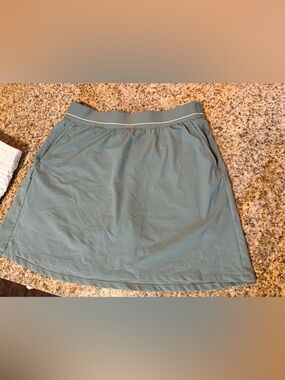 Soybu Light Sage Skater Skirt